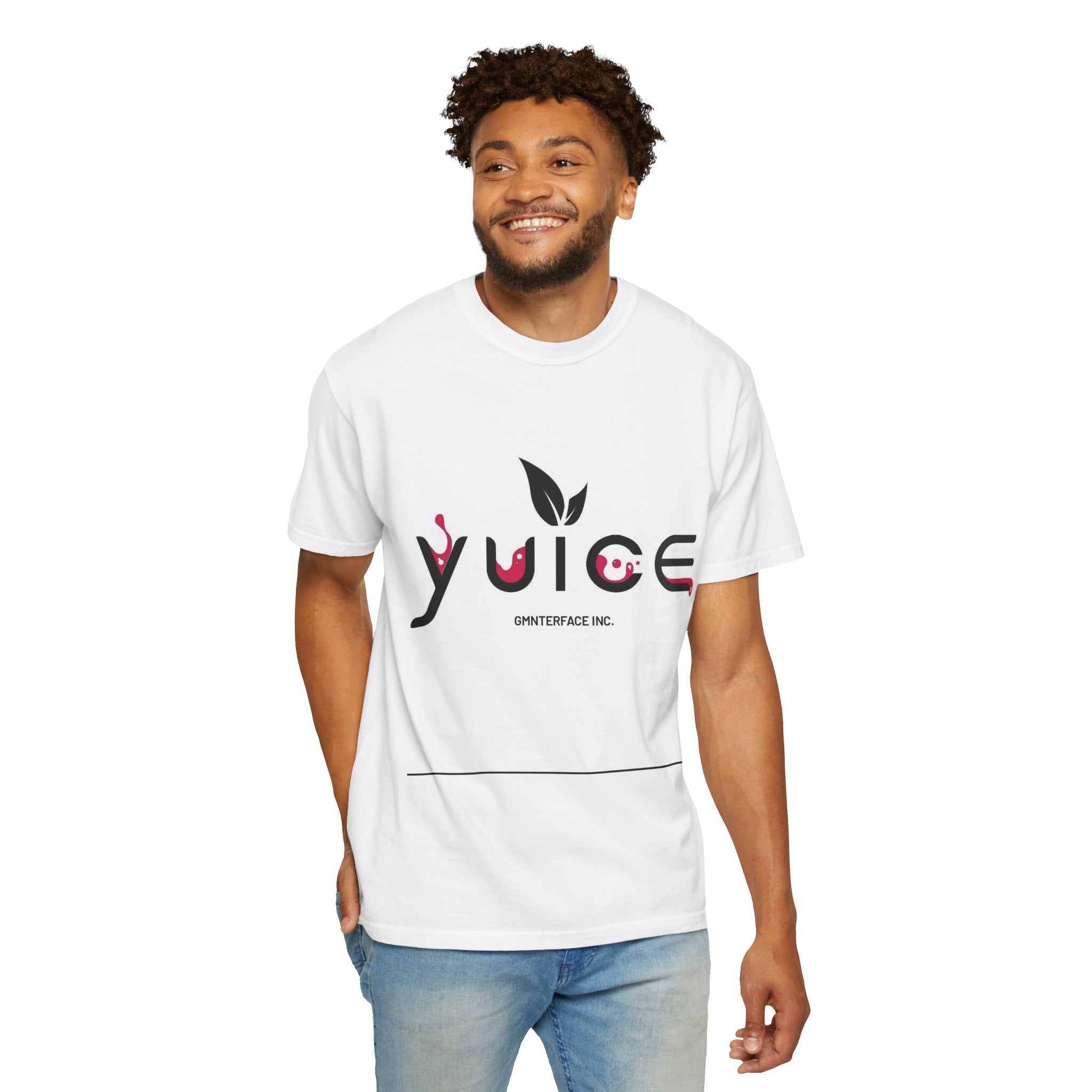 YUICE Logo T‑Shirt — Minimal Plant Logo Graphic Tee